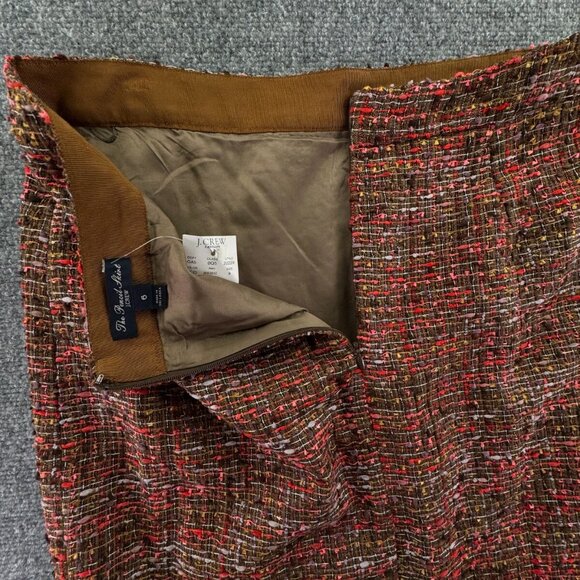 NWT J. Crew Women Pencil Skirt Size 6 Colorful $90 Zip Adult 3D Textured - Picture 14 of 14